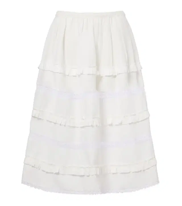 Linen midi skirt