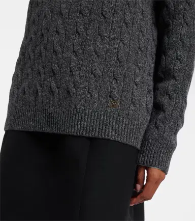 Valentino Cable-knit virgin wool mouliné sweater | Thumbnail 4