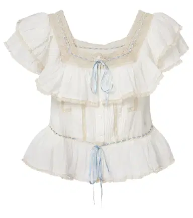 Rixo Melisa embroidered cotton blouse | Thumbnail 1