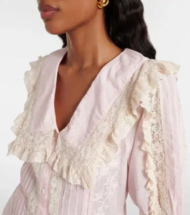 Rixo Dove embroidered cotton voile minidress | Thumbnail 2