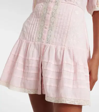 Rixo Dove embroidered cotton voile minidress | Thumbnail 3