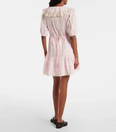 Rixo Dove embroidered cotton voile minidress | Thumbnail 4