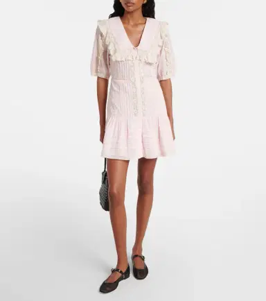 Rixo Dove embroidered cotton voile minidress | Thumbnail 5