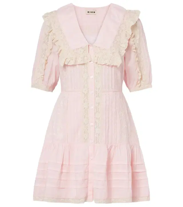 Dove embroidered cotton voile minidress