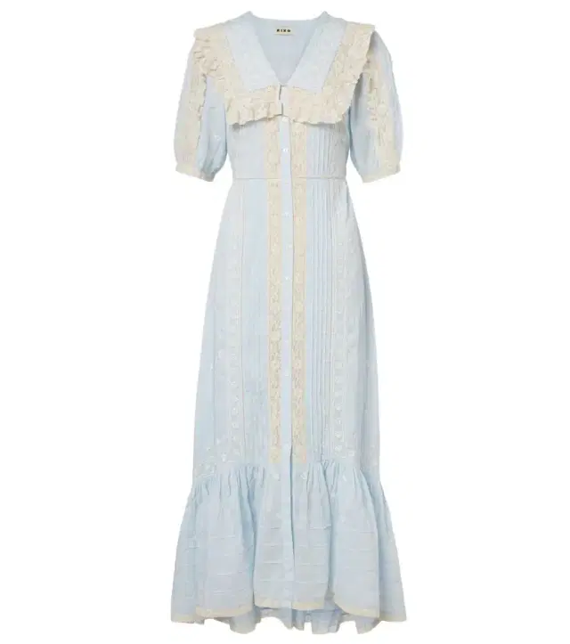 Rixo Edina embroidered cotton midi dress