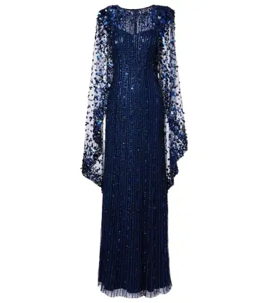 Jenny Packham Caped embellished gown | Thumbnail 1