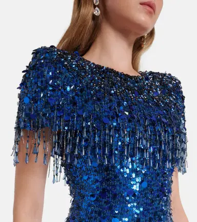Jenny Packham Embellished fringed gown | Thumbnail 5