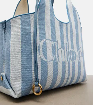 Chloé Chloé Chloé Stripy Large logo canvas tote bag | Thumbnail 4 Chloé Chloé Chloé Stripy Large logo canvas tote bag | Thumbnail 4