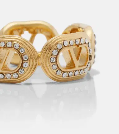 Valentino Ovalette Swarovski-embellished ring | Thumbnail 3