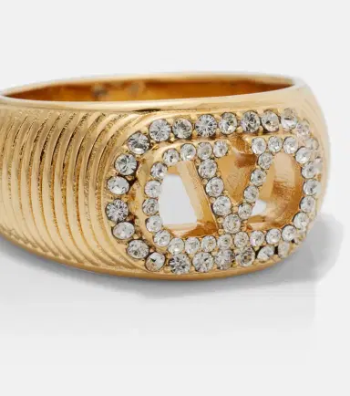 Valentino VLogo Swarovski-embellished ring | Thumbnail 3