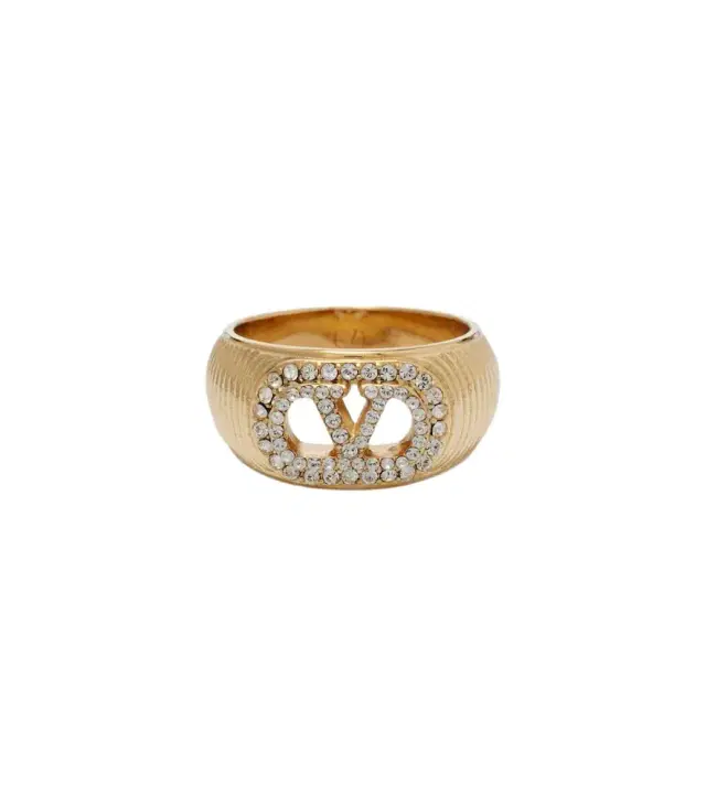 Valentino VLogo Swarovski-embellished ring