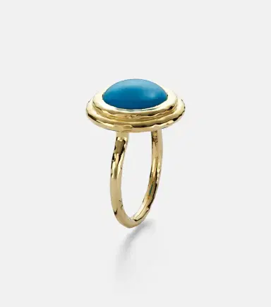 Octavia Elizabeth Coral Beach Allia 18kt gold ring with turquoise | Thumbnail 2