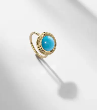 Octavia Elizabeth Coral Beach Allia 18kt gold ring with turquoise | Thumbnail 5