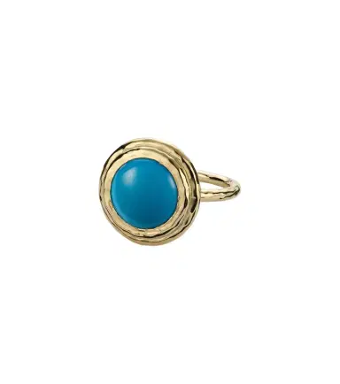 Octavia Elizabeth Coral Beach Allia 18kt gold ring with turquoise | Thumbnail 1