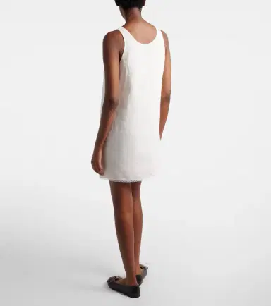 Prada Embroidered linen minidress | Thumbnail 2