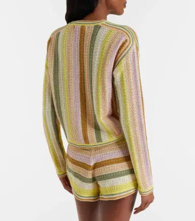 Zimmermann Indra striped crochet cotton cardigan | Thumbnail 5