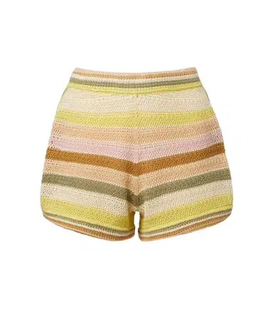 Zimmermann Indra crochet striped cotton shorts | Thumbnail 1