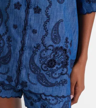 Zimmermann Aster embroidered denim shirt | Thumbnail 2 Zimmermann Aster embroidered denim shirt | Thumbnail 2
