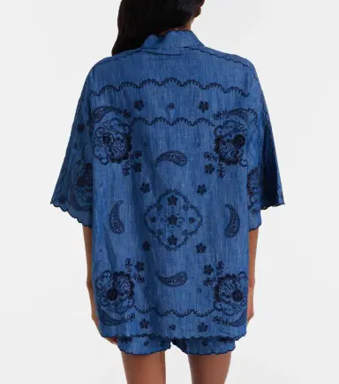 Zimmermann Aster embroidered denim shirt | Thumbnail 5 Zimmermann Aster embroidered denim shirt | Thumbnail 5