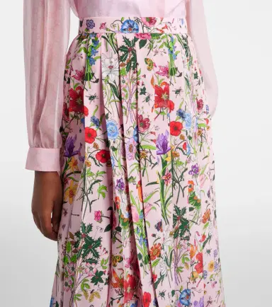 Gucci Flora pleated silk midi skirt | Thumbnail 5 Gucci Flora pleated silk midi skirt | Thumbnail 5