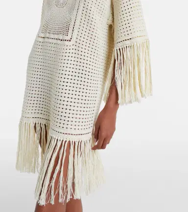 Zimmermann Indra crochet fringed cotton minidress | Thumbnail 3