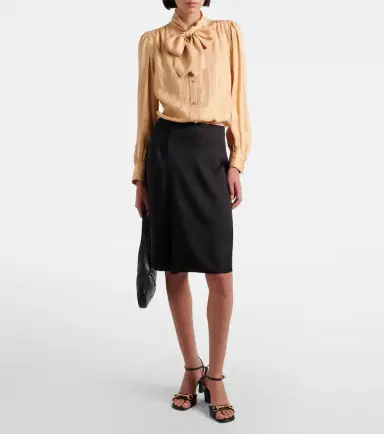 Gucci Silk duchesse wrap skirt | Thumbnail 4 Gucci Silk duchesse wrap skirt | Thumbnail 4