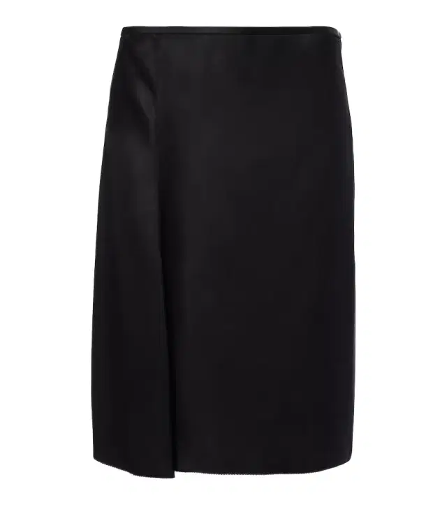 Silk duchesse wrap skirt