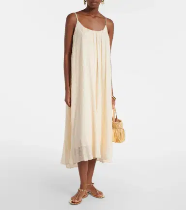 Eres Confidentielle silk and cotton midi dress | Thumbnail 2 Eres Confidentielle silk and cotton midi dress | Thumbnail 2