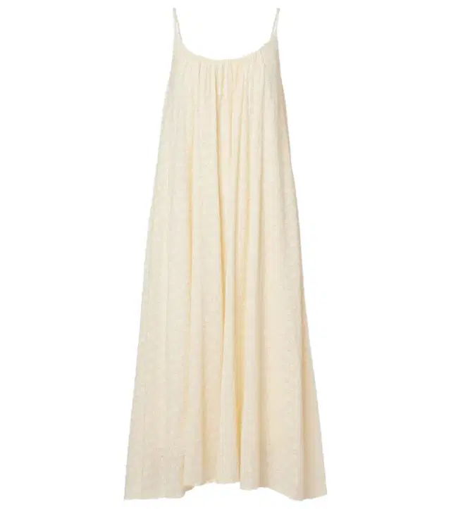 Confidentielle silk and cotton midi dress