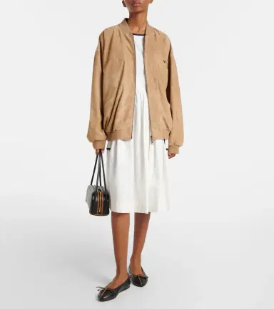 Prada Suede bomber jacket | Thumbnail 2 Prada Suede bomber jacket | Thumbnail 2