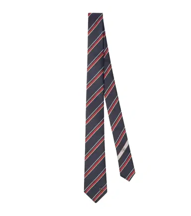Valentino Garavani VLogo striped silk twill jacquard tie | Thumbnail 1 Valentino Garavani VLogo striped silk twill jacquard tie | Thumbnail 1