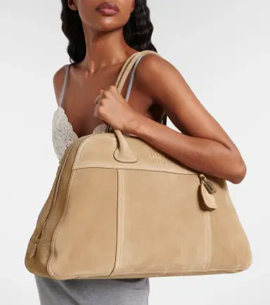 Miu Miu Vivant Large suede bowling bag | Thumbnail 6
