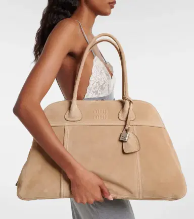 Miu Miu Vivant Large suede bowling bag | Thumbnail 7