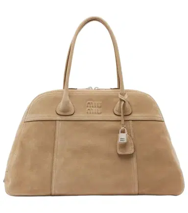 Miu Miu Vivant Large suede bowling bag | Thumbnail 1
