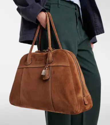 Miu Miu Vivant Large suede bowling bag | Thumbnail 7 Miu Miu Vivant Large suede bowling bag | Thumbnail 7