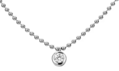 Wish Fine Jewelry 0.30ct Diamond 18K Gold Solitaire Necklace | Thumbnail 1