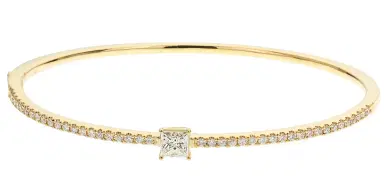Wish Fine Jewelry 1.01ct Diamond 18K Gold Bangle Bracelet | Thumbnail 2 Wish Fine Jewelry 1.01ct Diamond 18K Gold Bangle Bracelet | Thumbnail 2