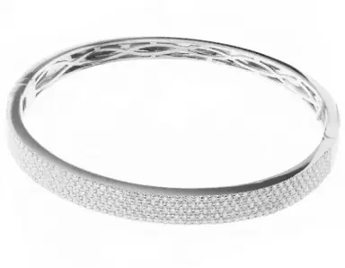 Wish Fine Jewelry 2.50ct Diamond 18K Gold Bangle Bracelet | Thumbnail 1 Wish Fine Jewelry 2.50ct Diamond 18K Gold Bangle Bracelet | Thumbnail 1
