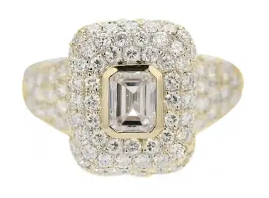 Wish Fine Jewelry 2.70ct Diamond 18K Gold Statement Cluster Ring | Thumbnail 1 Wish Fine Jewelry 2.70ct Diamond 18K Gold Statement Cluster Ring | Thumbnail 1