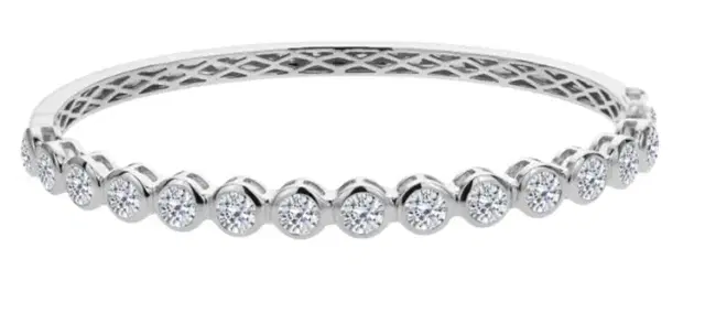 Wish Fine Jewelry 4.25ct Diamond 18K Gold Bangle Bracelet