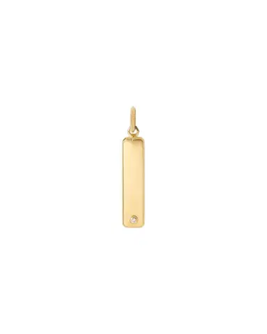 Jennifer Fisher Beveled Dog Tag in 18K Yellow Gold | Thumbnail 1