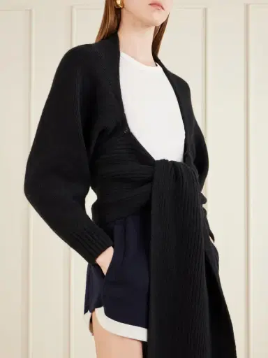 Kallmeyer Suki Shrug Ribbed-knit Wool And Cashmere-blend Cardigan | Thumbnail 4