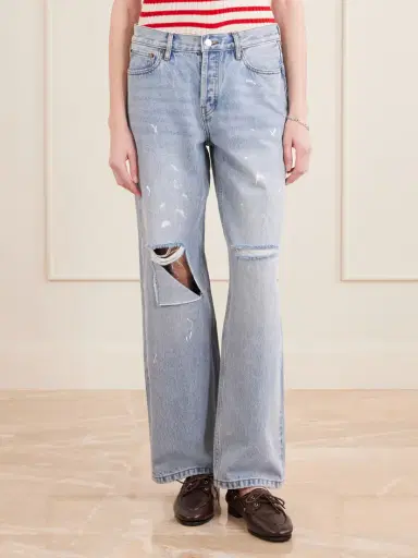 STILL HERE Painter Distressed Mid-rise Straight-leg Jeans | Thumbnail 3 STILL HERE Painter Distressed Mid-rise Straight-leg Jeans | Thumbnail 3