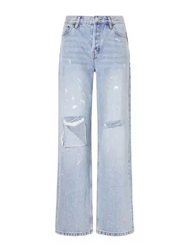 STILL HERE Painter Distressed Mid-rise Straight-leg Jeans | Thumbnail 1 STILL HERE Painter Distressed Mid-rise Straight-leg Jeans | Thumbnail 1