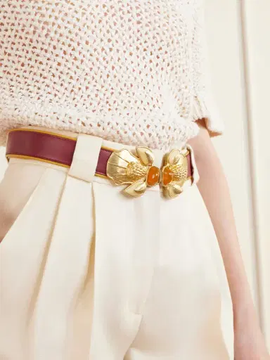 Sonia Petroff Bee Gold-tone And Leather Belt | Thumbnail 2 Sonia Petroff Bee Gold-tone And Leather Belt | Thumbnail 2