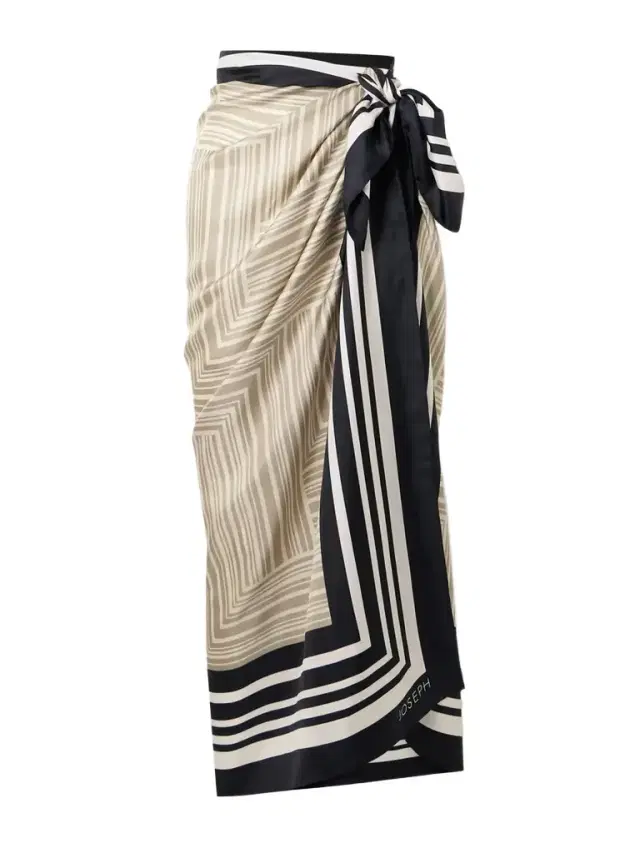 Joseph Nixie Striped Silk Satin-twill Pareo