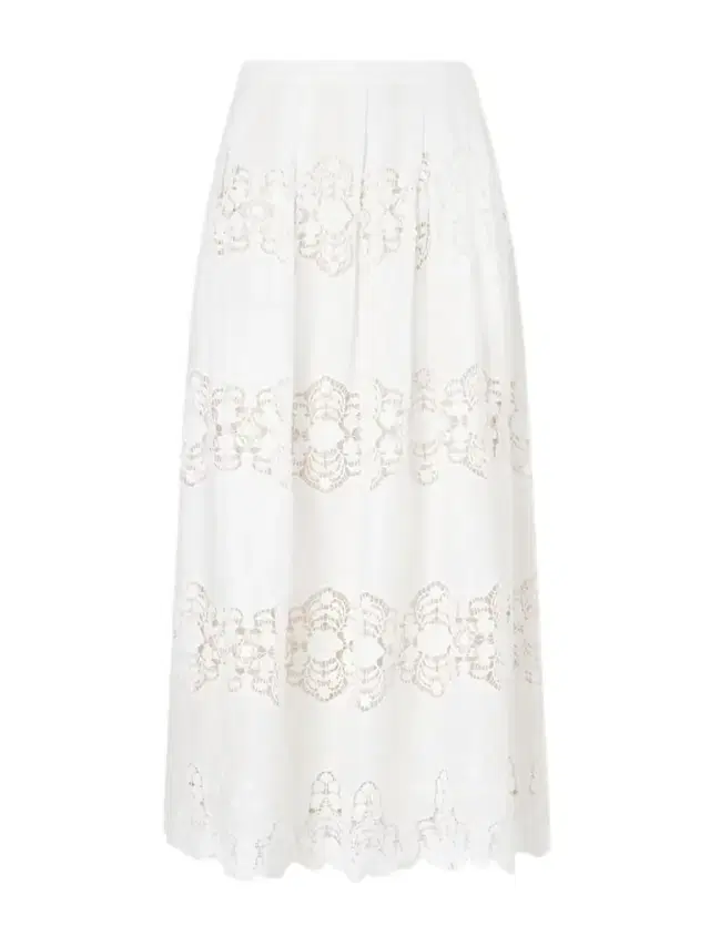 Carissa Embroidered Cotton And Linen-blend Midi Skirt