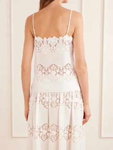 Miguelina Olympia Embroidered Linen And Cotton-blend Camisole | Thumbnail 3 Miguelina Olympia Embroidered Linen And Cotton-blend Camisole | Thumbnail 3