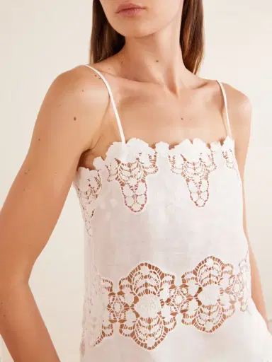 Miguelina Olympia Embroidered Linen And Cotton-blend Camisole | Thumbnail 4 Miguelina Olympia Embroidered Linen And Cotton-blend Camisole | Thumbnail 4