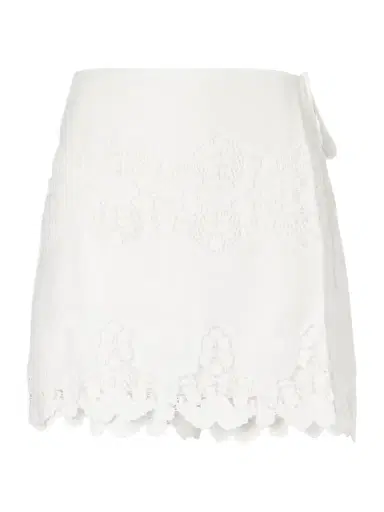 Miguelina Embroidered Cotton And Linen-blend Skort | Thumbnail 1